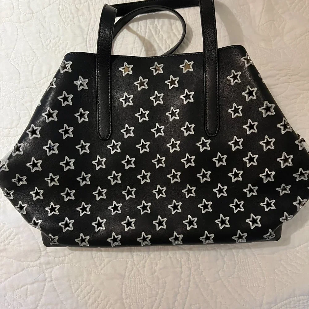 ** JIMMY CHOO Pimlico Star Punching Shoulder Open Tote Bag ** - Picture 8 of 16